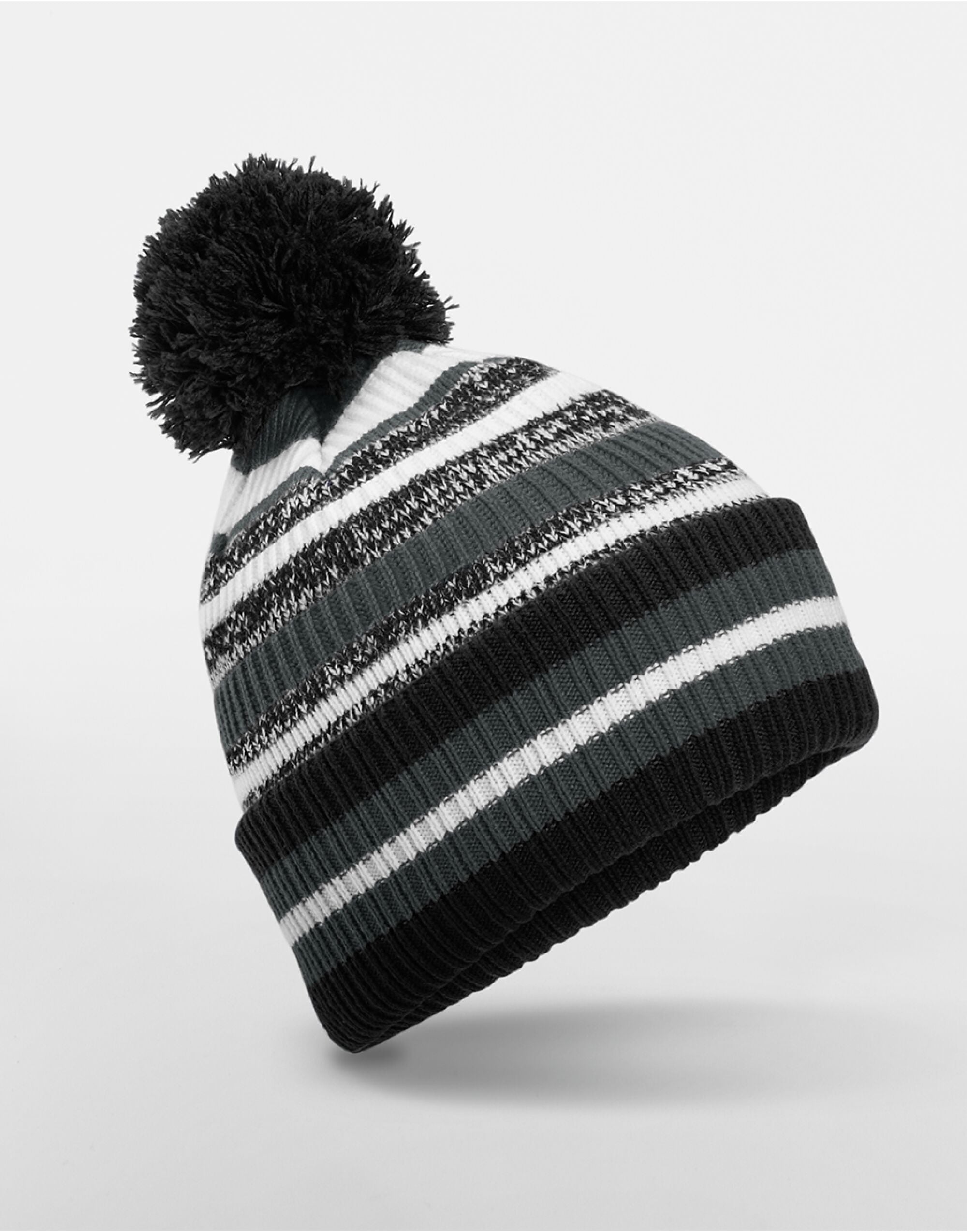 Beechfield Multi-Sport Fan Beanie B474R - Black Graphite White O S - Customisable Beanies