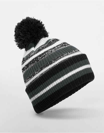 Beechfield Multi-Sport Fan Beanie B474R - Black Graphite White O S - Customisable Beanies