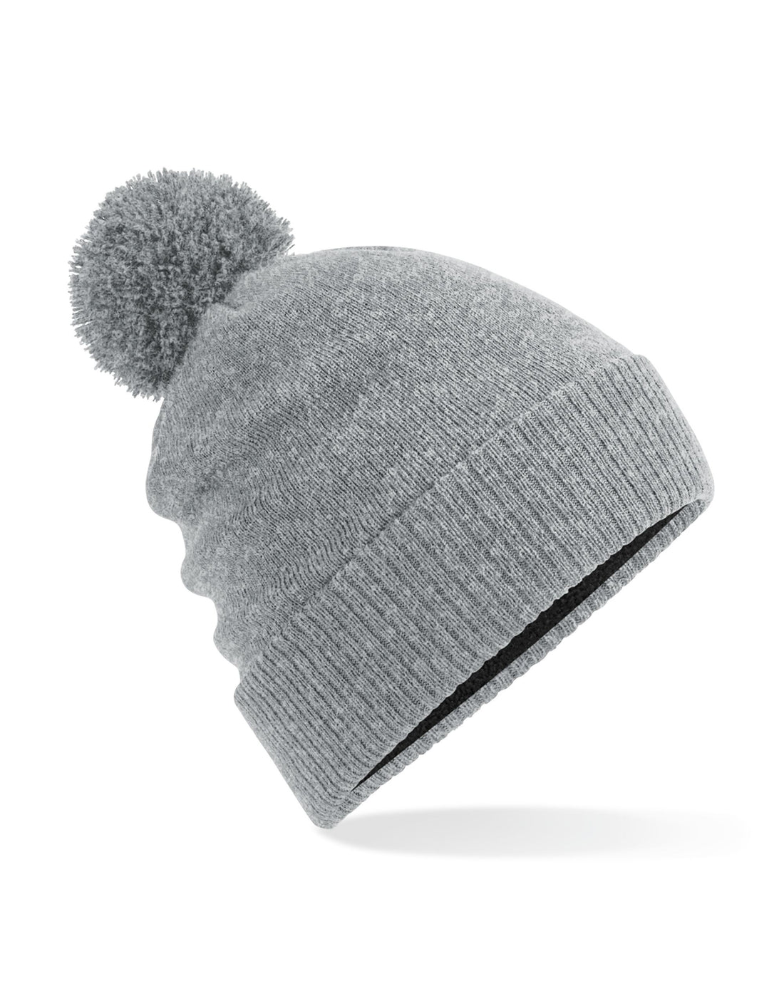 Beechfield Water Repellent Thermal Beany B502 - Heather Grey O S - Customisable Beanies