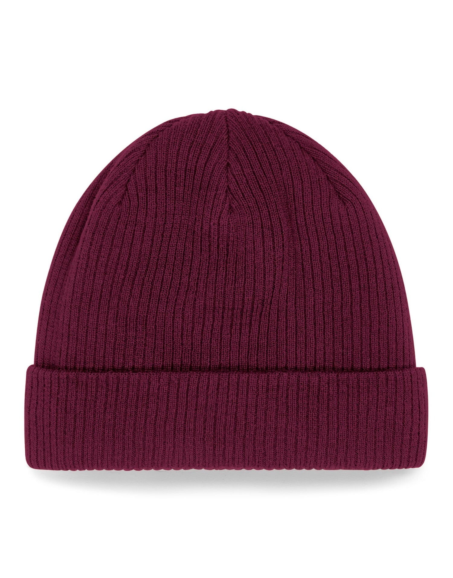 Beechfield Organic Cotton Beanie B50N - Burgundy O S - Customisable Beanies