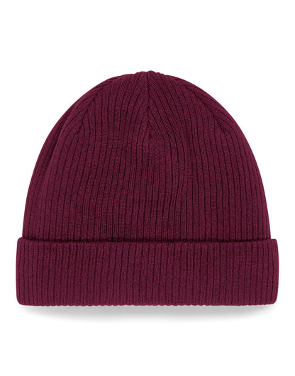 Beechfield Organic Cotton Beanie B50N - Burgundy O S - Customisable Beanies