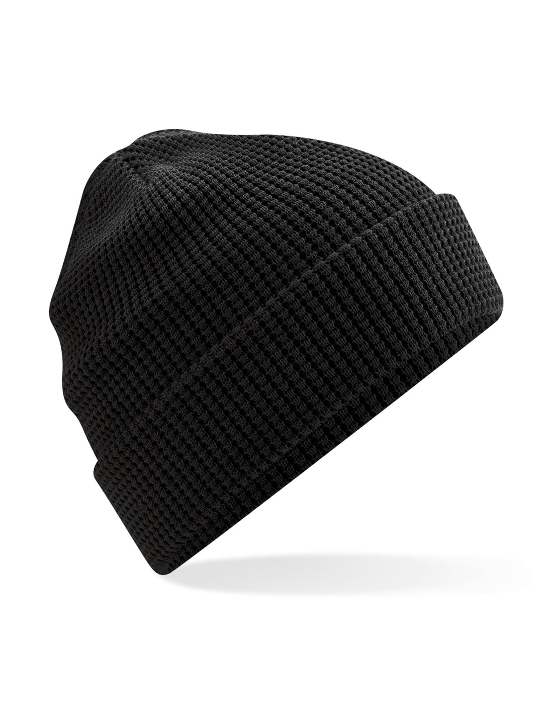 Beechfield Organic Cotton Waffle Beanie B52N - Black O S - Customisable Beanies