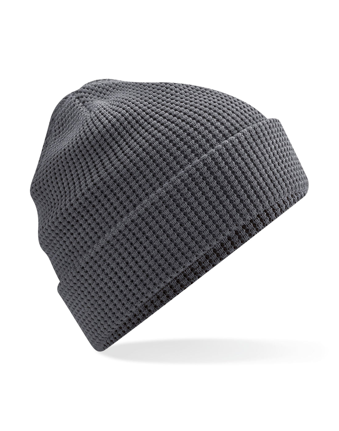 Beechfield Organic Cotton Waffle Beanie B52N - Graphite O S - Customisable Beanies