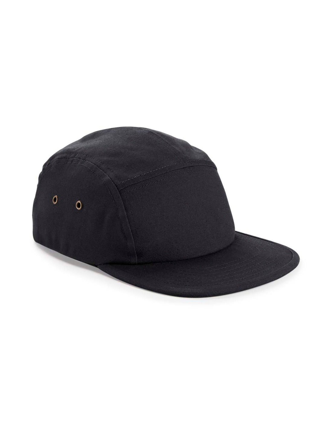 Beechfield Canvas 5 Panel Cap B654 - Black O S - Customisable Caps