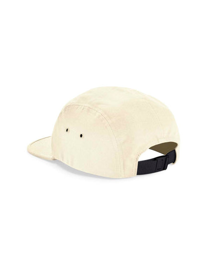 Beechfield Canvas 5 Panel Cap B654 - Natural O S - Customisable Caps