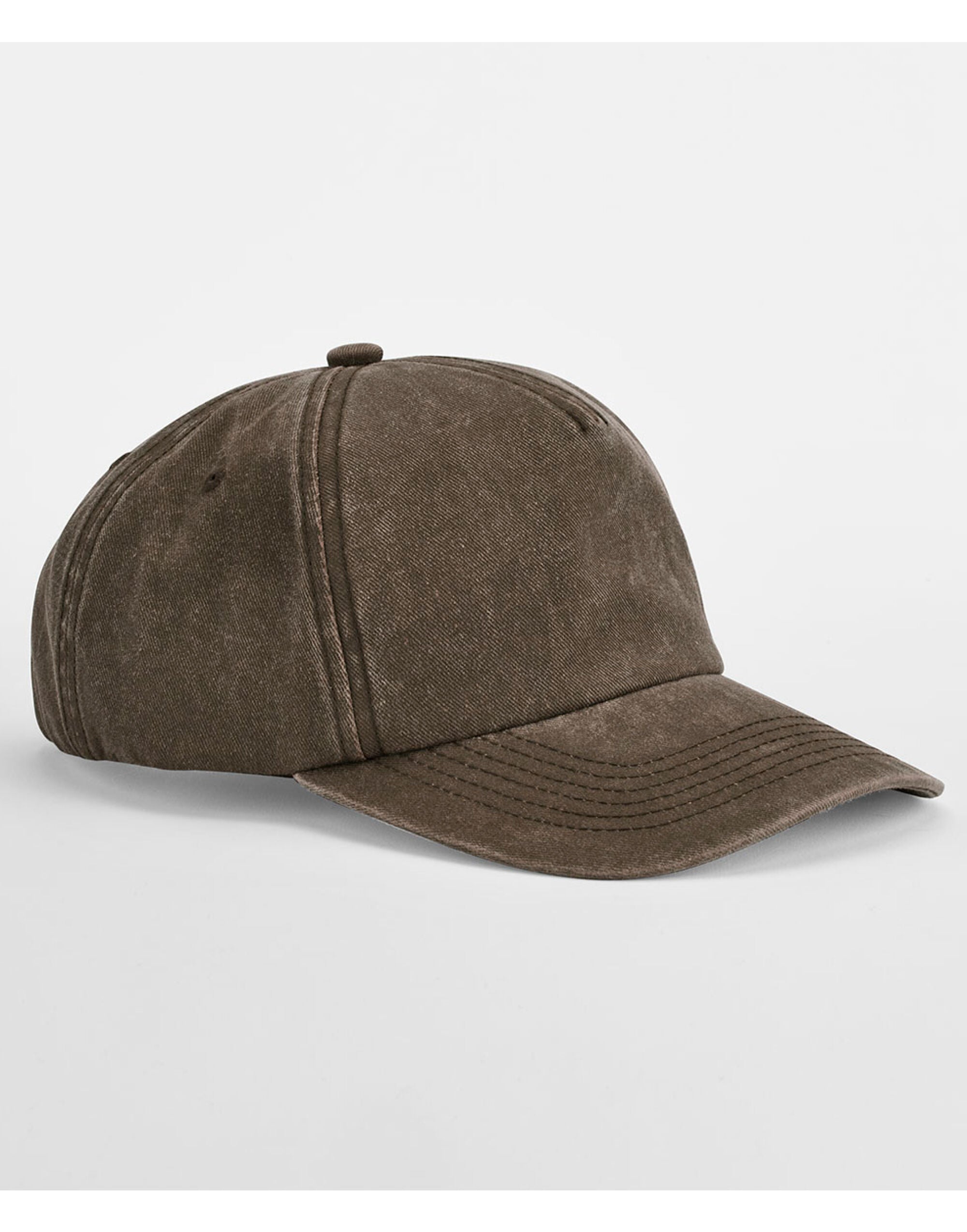 Beechfield Relaxed 5 Panel Vintage Cap B657 - Vintage Brown O S - Customisable Caps
