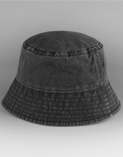 Beechfield Vintage Bucket Hat B688 - Vintage Black S M - Customisable Hats
