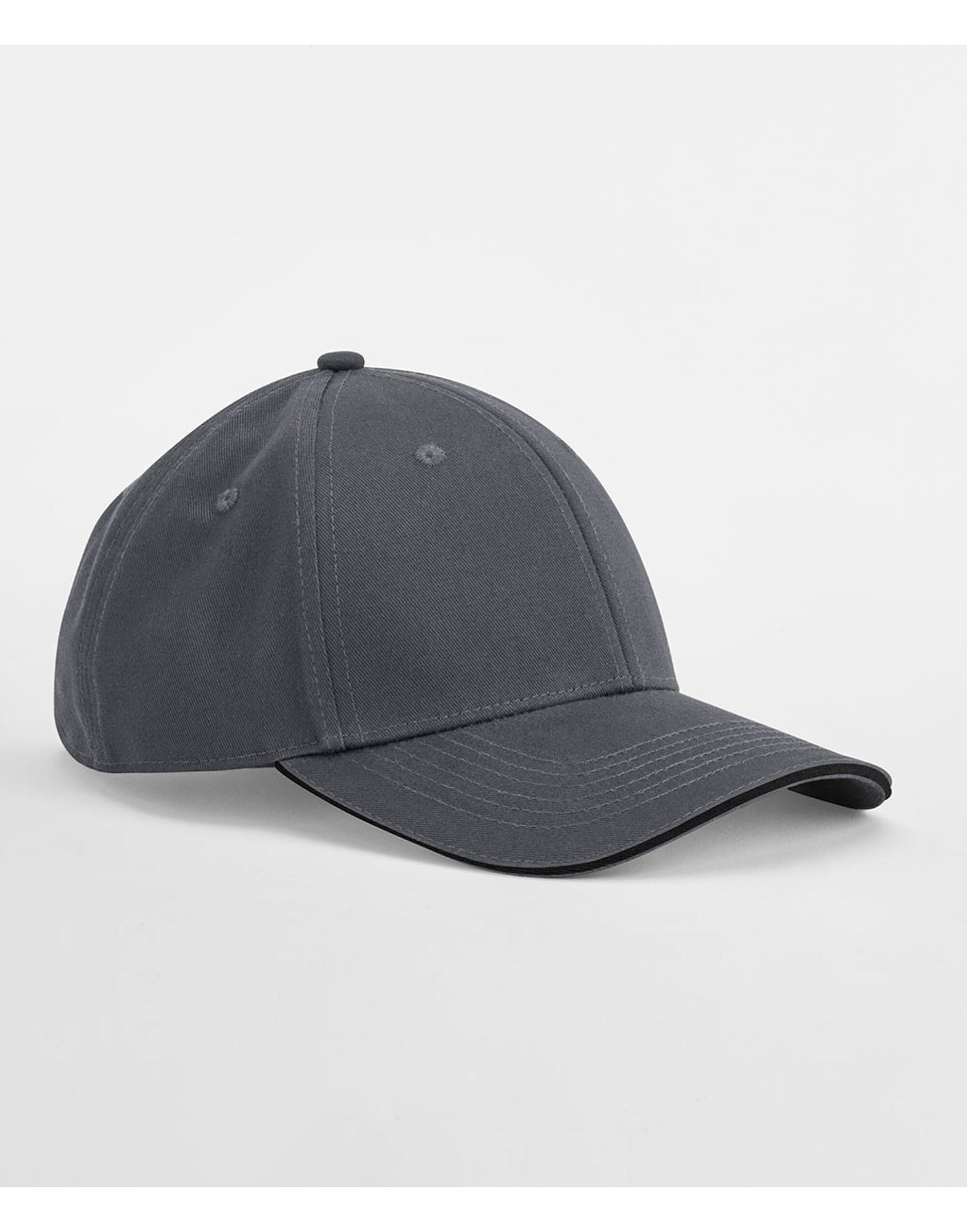 Beechfield EA Org 6 Panel Cap SWich Peak B820C - Graphite Grey Black O S - Customisable Caps
