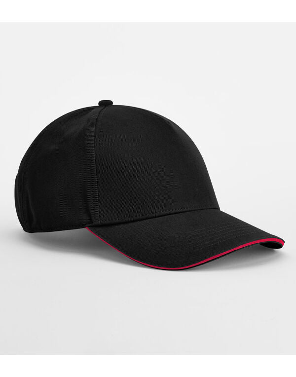 Beechfield EA Org 5 Panel Cap SWich Peak B825C - Classic Red White O S - Customisable Caps