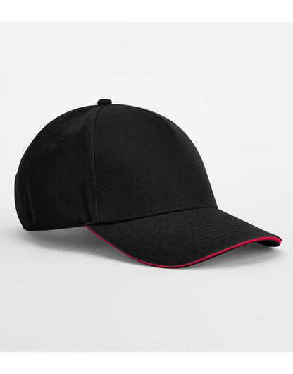Beechfield EA Org 5 Panel Cap SWich Peak B825C - Classic Red White O S - Customisable Caps