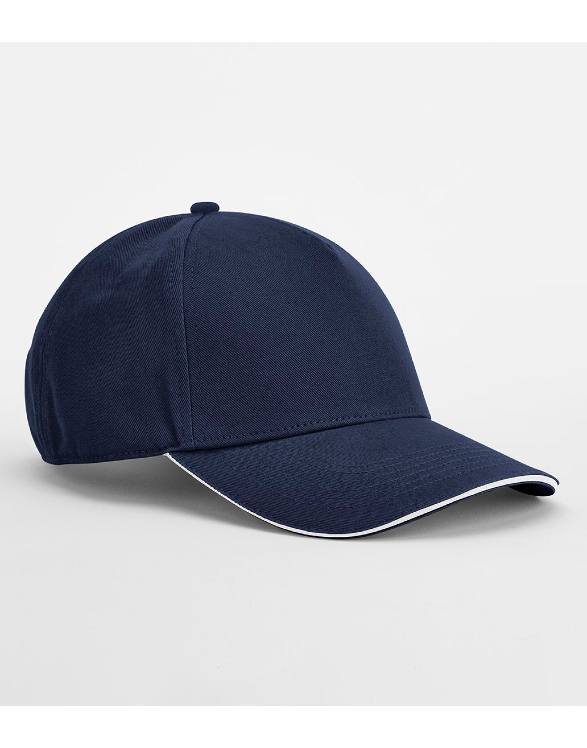 Beechfield EA Org 5 Panel Cap SWich Peak B825C - French Navy White O S - Customisable Caps