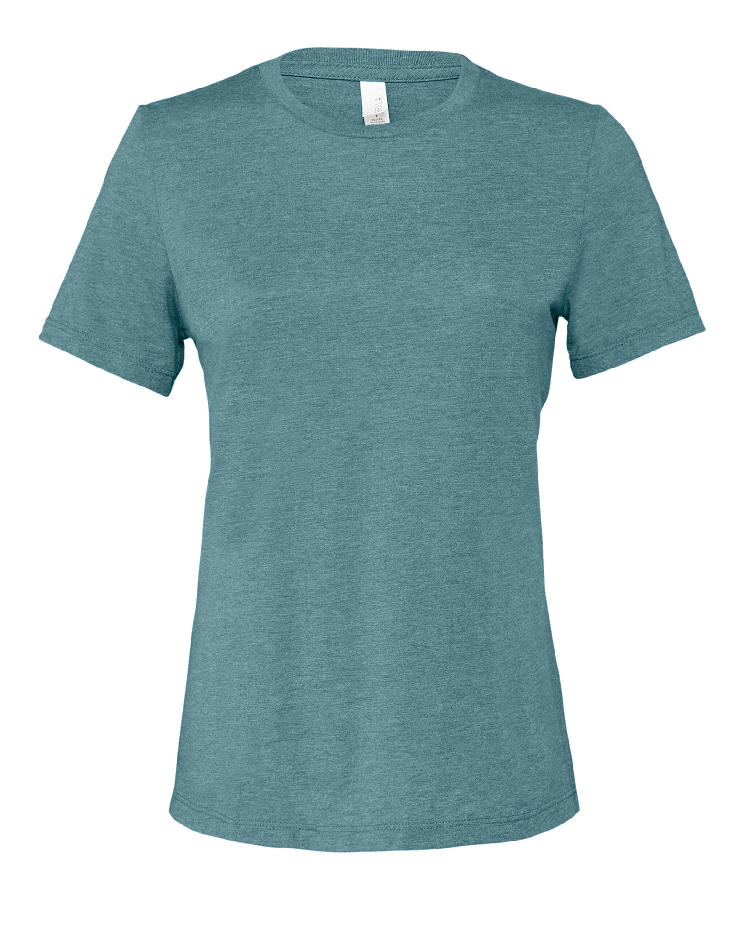 Bella Womens Relaxed Heather Jersey SS T BE6400CVC - Heather Deep Teal - Customisable T-Shirts