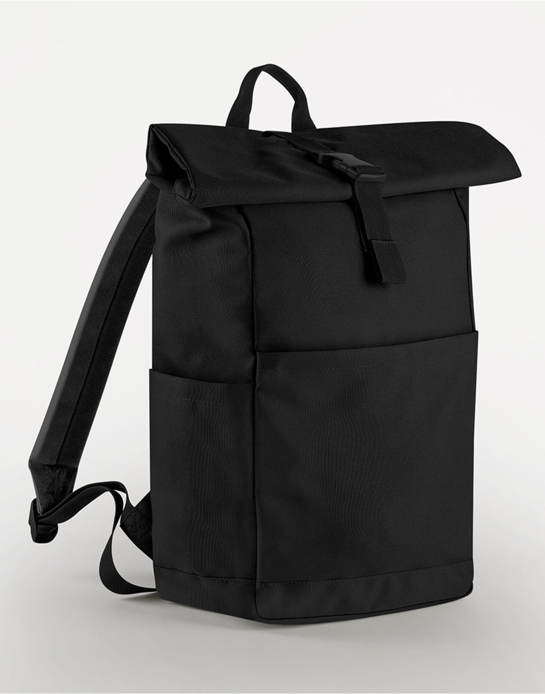 Bagbase Premium Recycled RollTop Backpk BG186 - Black O S - Customisable Bags