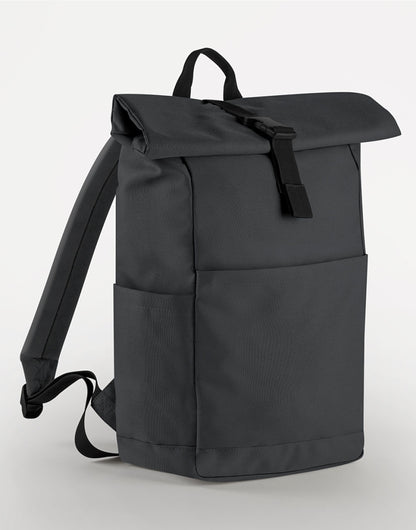 Bagbase Premium Recycled RollTop Backpk BG186 - Graphite Grey O S - Customisable Bags