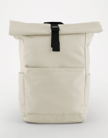Bagbase Premium Recycled RollTop Backpk BG186 - Natural Stone O S - Customisable Bags