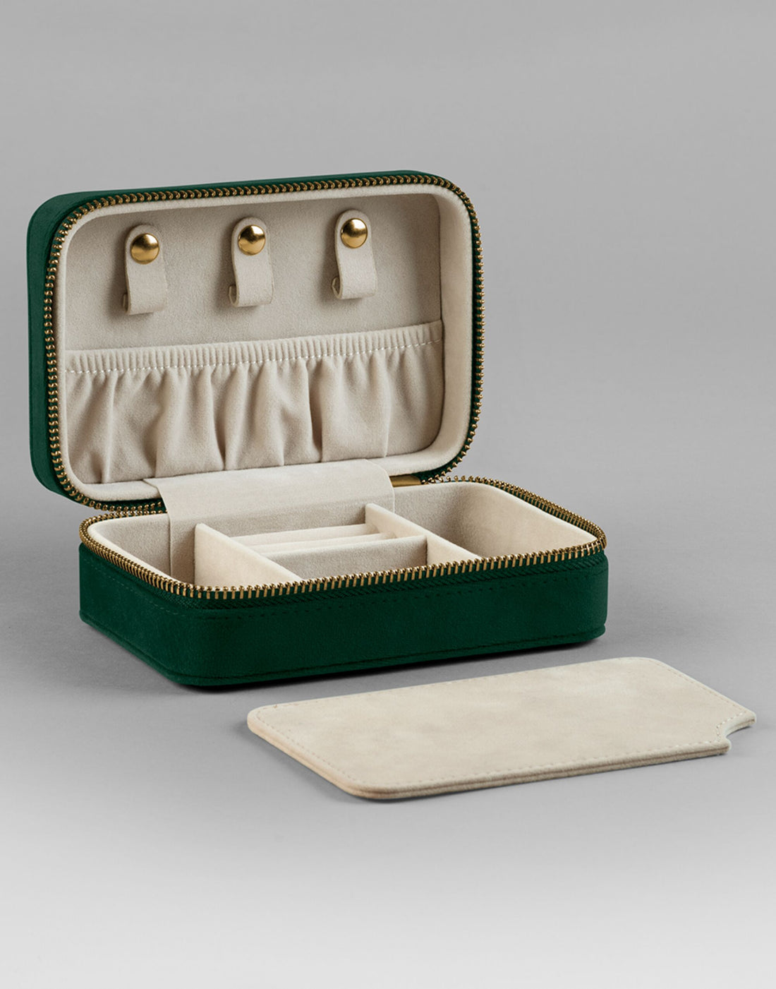 Bagbase Velvet Travel Jewellery Box BG710 - Dark Emerald O S - Customisable Bags