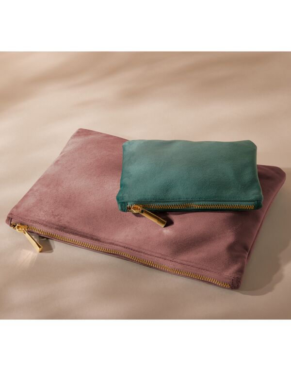Bagbase Velvet Accessory Pouch bg715 - Ruby Red L - Customisable Bags