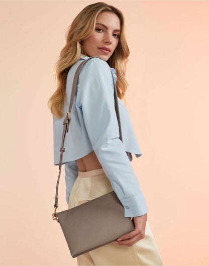 Bagbase Boutique Soft Cross Body Bag bg759 - Taupe O S - Customisable Bags