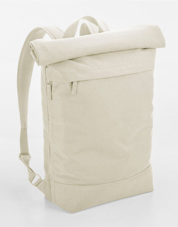 Bagbase Simplicity Roll Top Backpack bg870 - Black O S - Customisable Bags