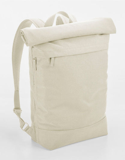 Bagbase Simplicity Roll Top Backpack bg870 - Black O S - Customisable Bags