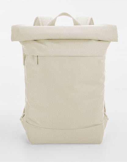 Bagbase Simplicity Roll Top Backpack bg870 - Beige O S - Customisable Bags
