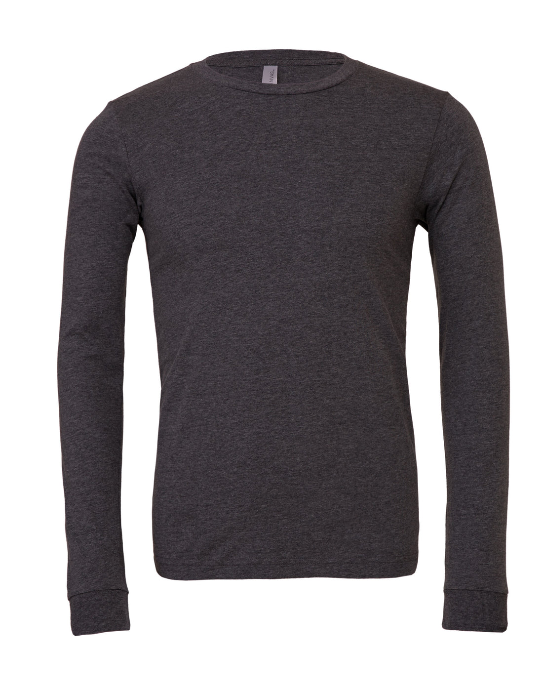 Bella Canvas Unisex Heather Jersey LS Tee CA3501CVC - Dark Grey Heather - Customisable T-Shirts