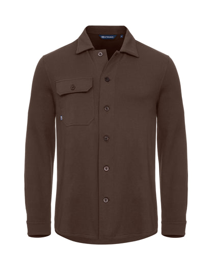 Cutter &amp; Buck - Advantage Leisure Shirt Men - Dark Mocca S - Customisable OUTERWEAR