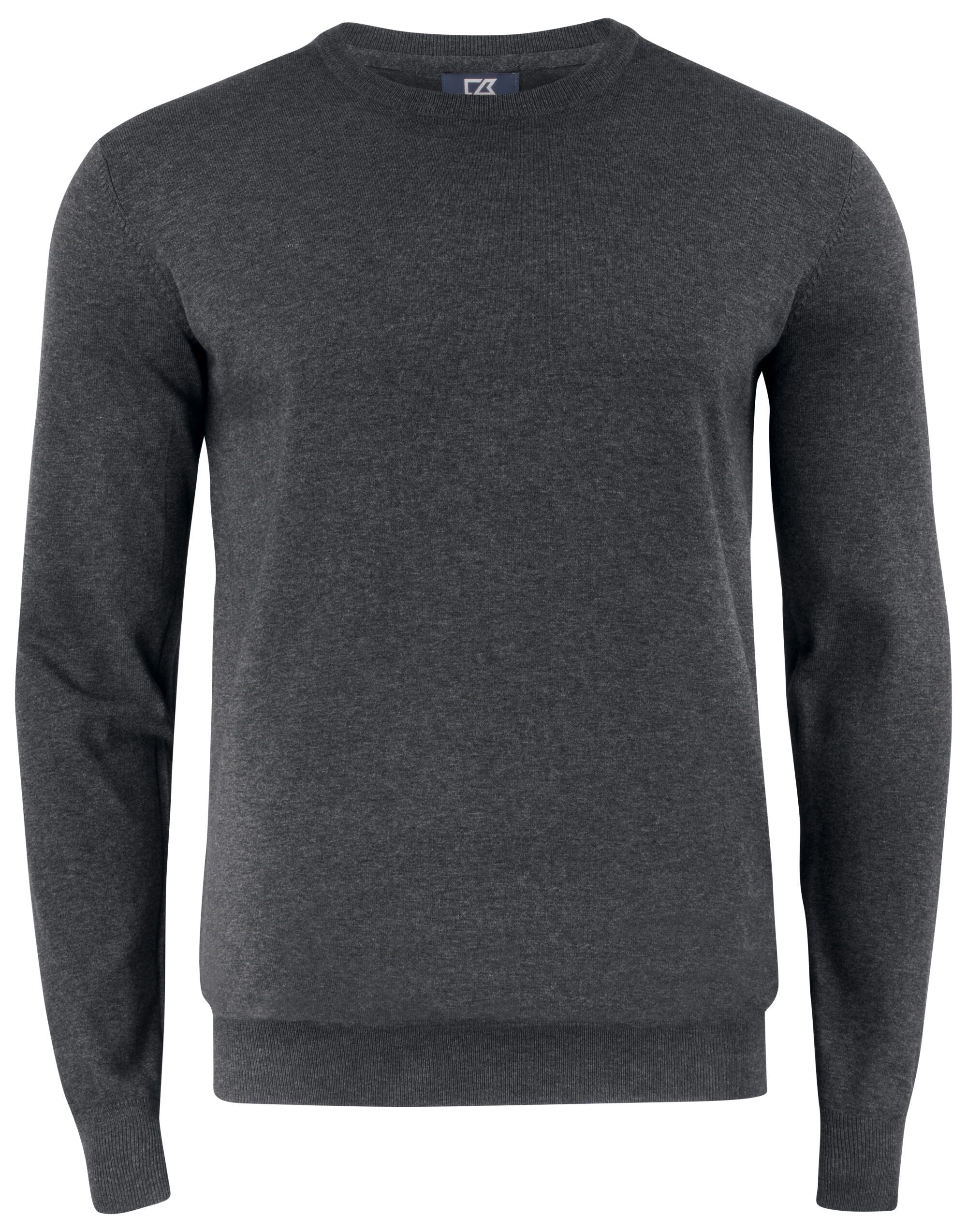 Cutter &amp; Buck - Oakville Crewneck Men - Anthracite Melange S - Customisable Knitwear