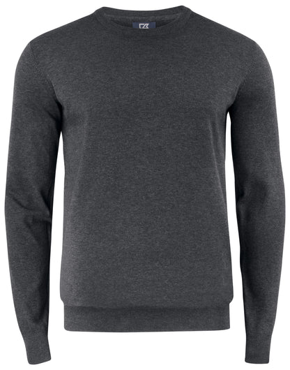 Cutter &amp; Buck - Oakville Crewneck Men - Anthracite Melange S - Customisable Knitwear