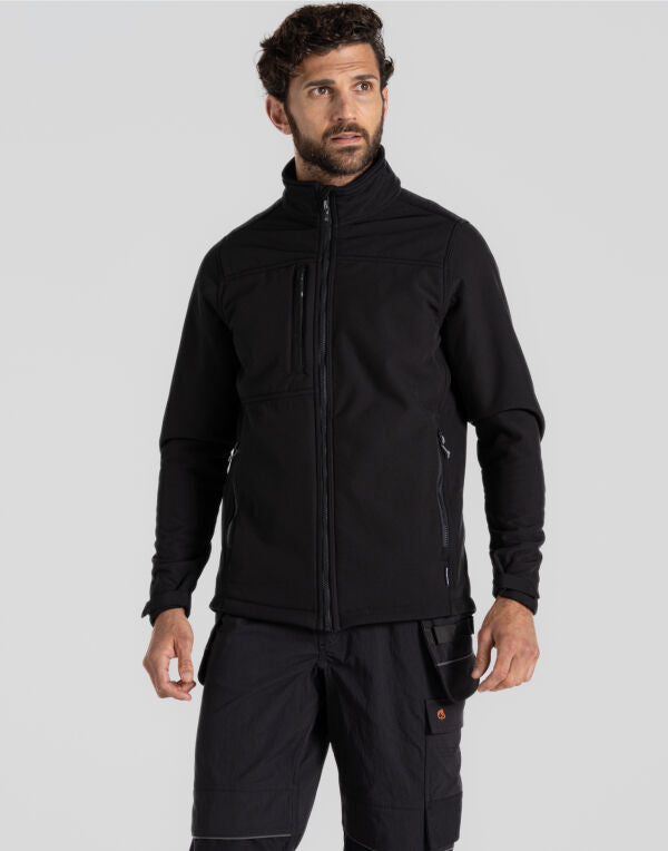 Craghoppers Workwear Whitby Softshell CEL006 - Black L - Customisable Softshell Jacket