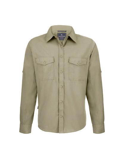 Craghoppers Expert Kiwi LS Shirt CES001 - Pebble - Customisable Shirts