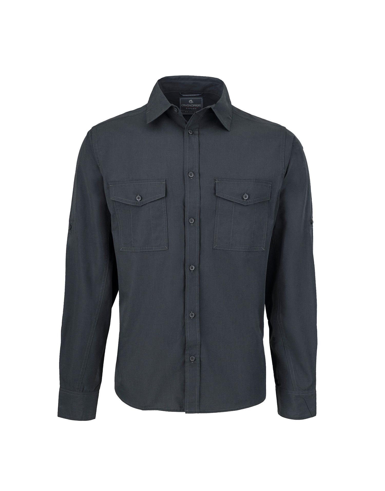 Craghoppers Expert Kiwi LS Shirt CES001 - Carbon Grey - Customisable Shirts