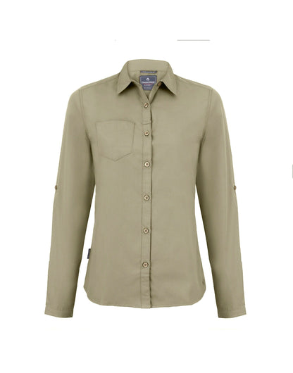 Craghoppers Expert Womens Kiwi LS Shirt CES002 - Pebble - Customisable Shirts