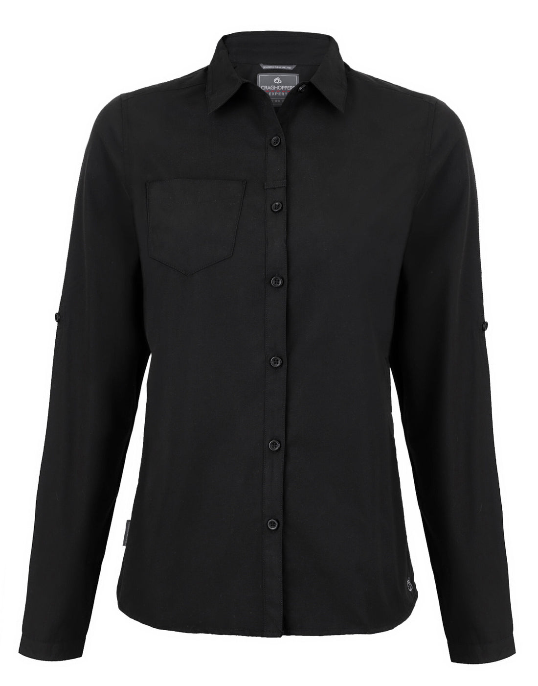 Craghoppers Expert Womens Kiwi LS Shirt CES002 - Black - Customisable Shirts