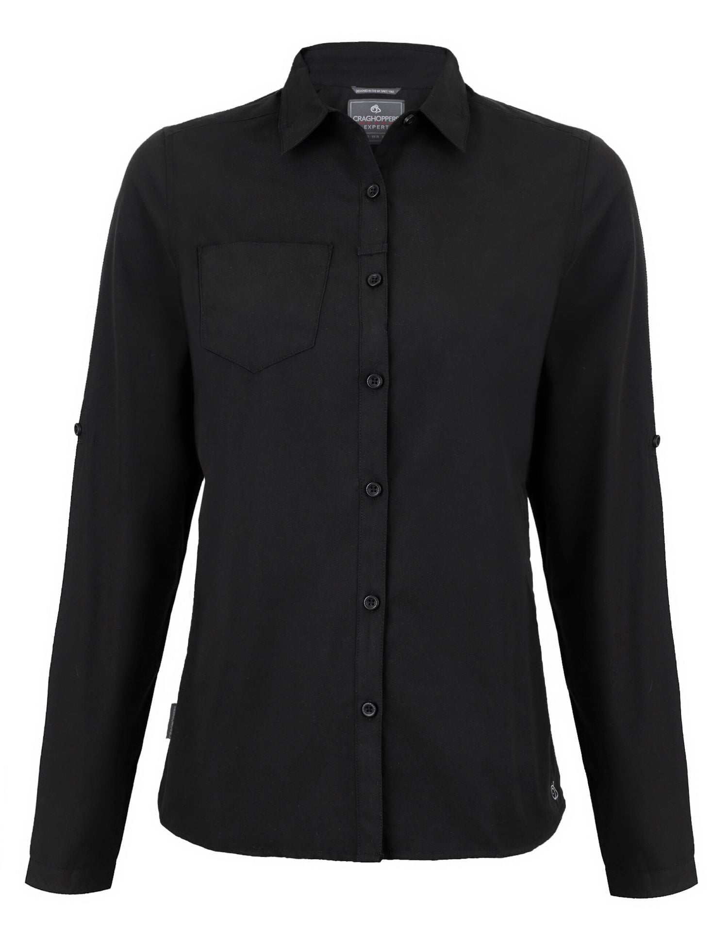 Craghoppers Expert Womens Kiwi LS Shirt CES002 - Black - Customisable Shirts