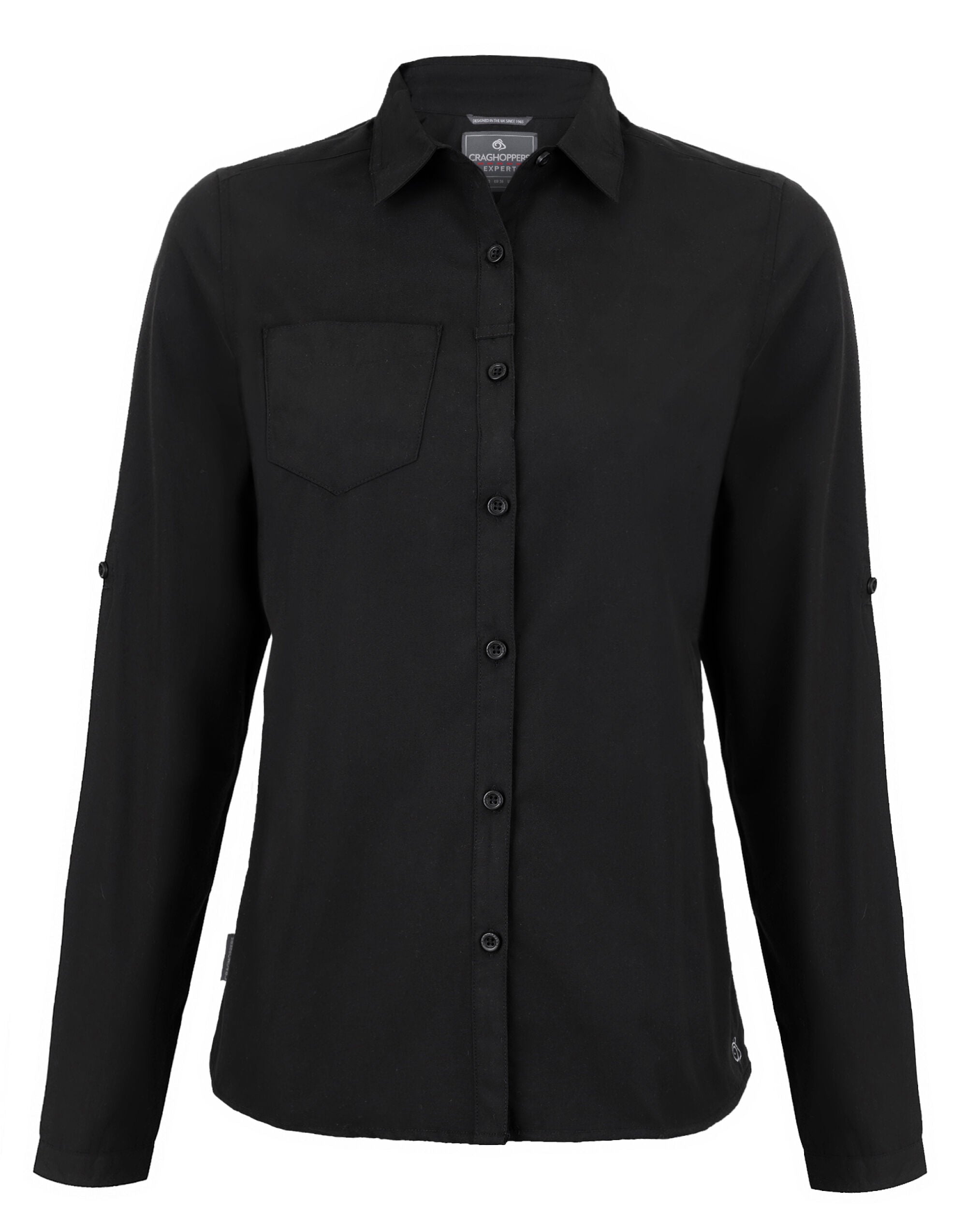 Craghoppers Expert Womens Kiwi LS Shirt CES002 - Black - Customisable Shirts