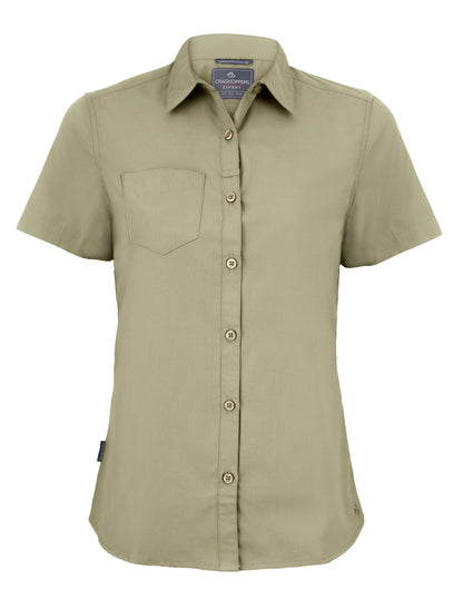 Craghoppers Expert Womens Kiwi SS Shirt CES004 - Pebble - Customisable Shirts