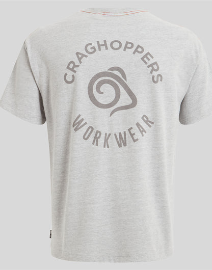 Craghoppers Workwear Wakefield Pocket T CET004 - Soft Grey Marl - Customisable T-Shirts