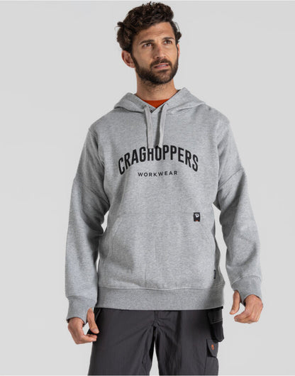 Craghoppers Workwear Oulston Hoodie CET005 - Soft Grey Marl L - Customisable Hoodies