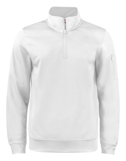 Clique - Basic Active Half Zip - CQ021013 - White - Customisable SWEATSHIRTS AND HOODIES