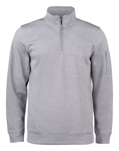 Clique - Basic Active Half Zip - CQ021013 - Grey Melange - Customisable SWEATSHIRTS AND HOODIES
