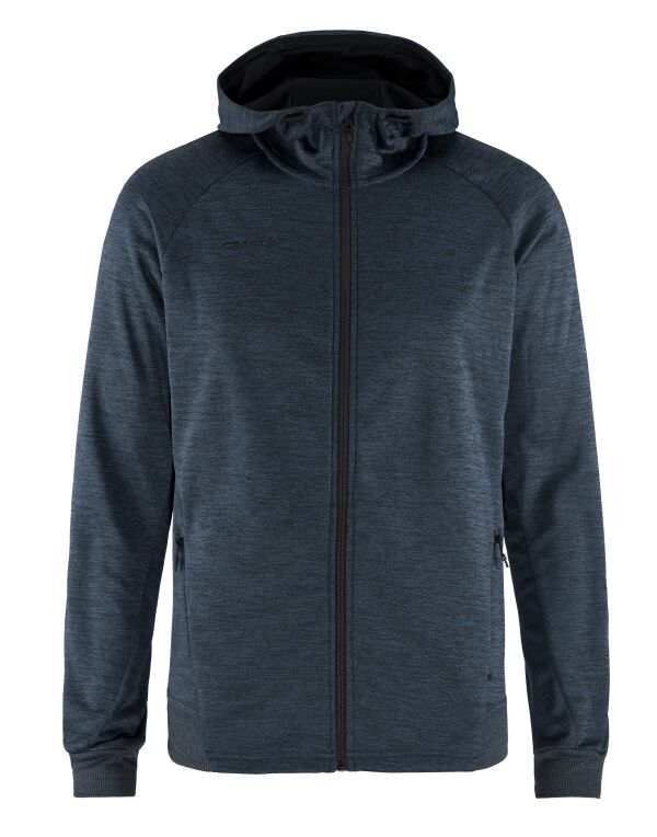 Craft Mens ADV Unify FZ Hood JKT cr1909132 - Dark Grey Melange XL - Customisable Outerwear