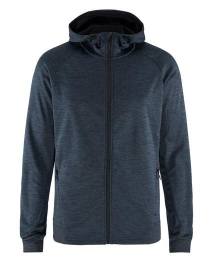 Craft Mens ADV Unify FZ Hood JKT cr1909132 - Dark Grey Melange XL - Customisable Outerwear