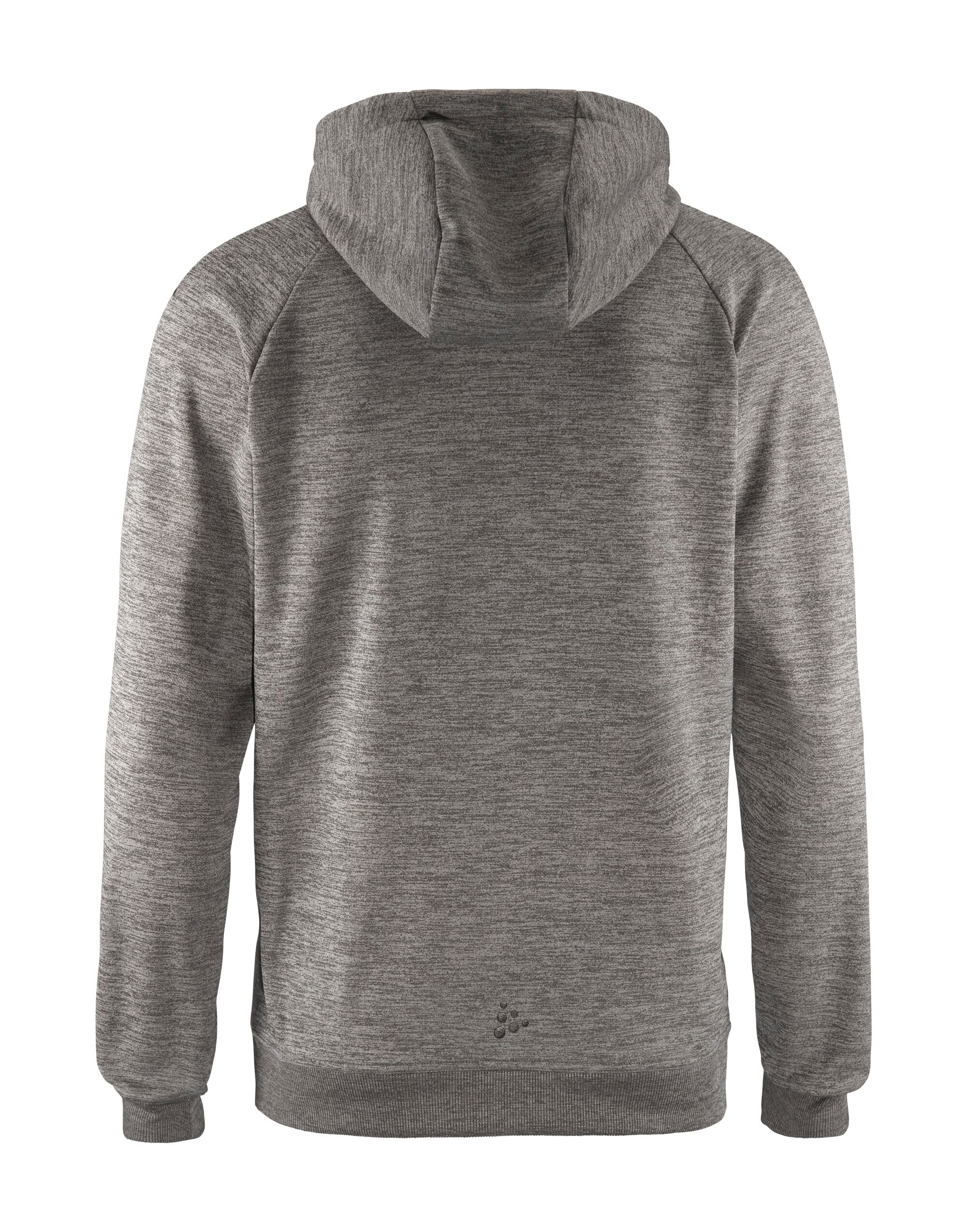 Craft Mens ADV Unify FZ Hood JKT cr1909132 - Dark Grey Melange - Customisable Outerwear