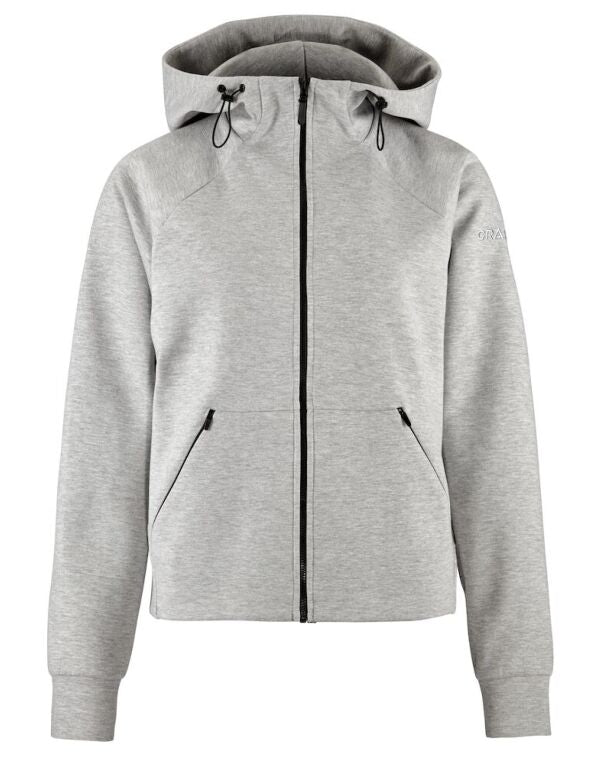 Craft Ladies ADV Join FZ Hoodie CR1914701 - Grey Melange - Customisable Hoodies