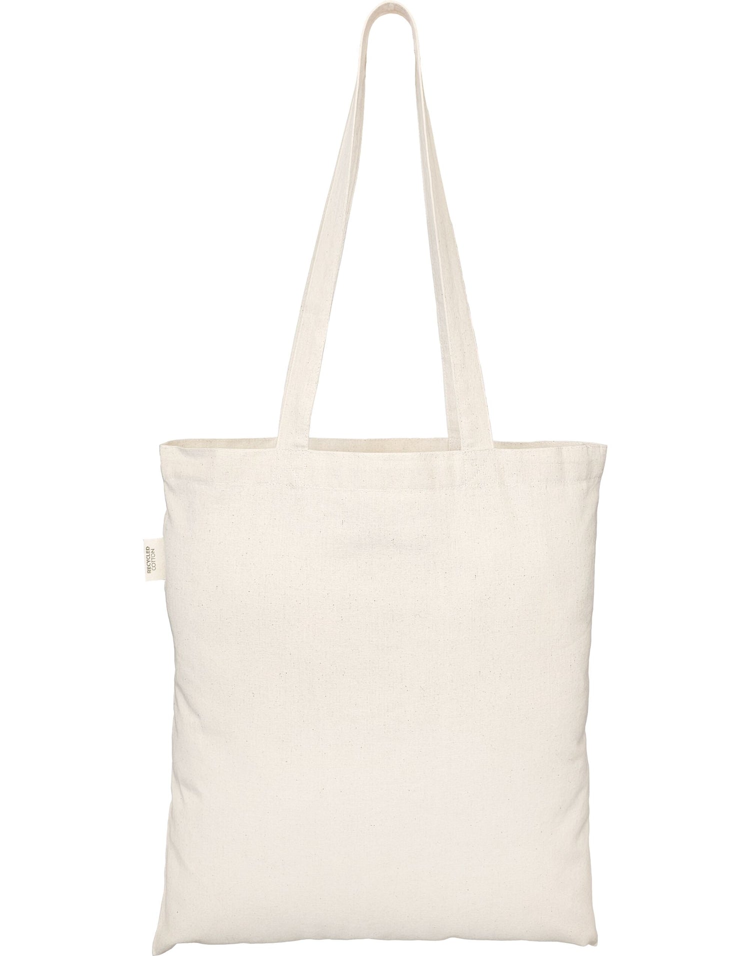 EcoTote 100% Recycled Cotton Tote Bag ECO001 - Natural O S - Customisable Bags