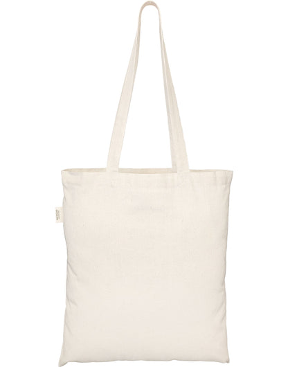 EcoTote 100% Recycled Cotton Tote Bag ECO001 - Natural O S - Customisable Bags