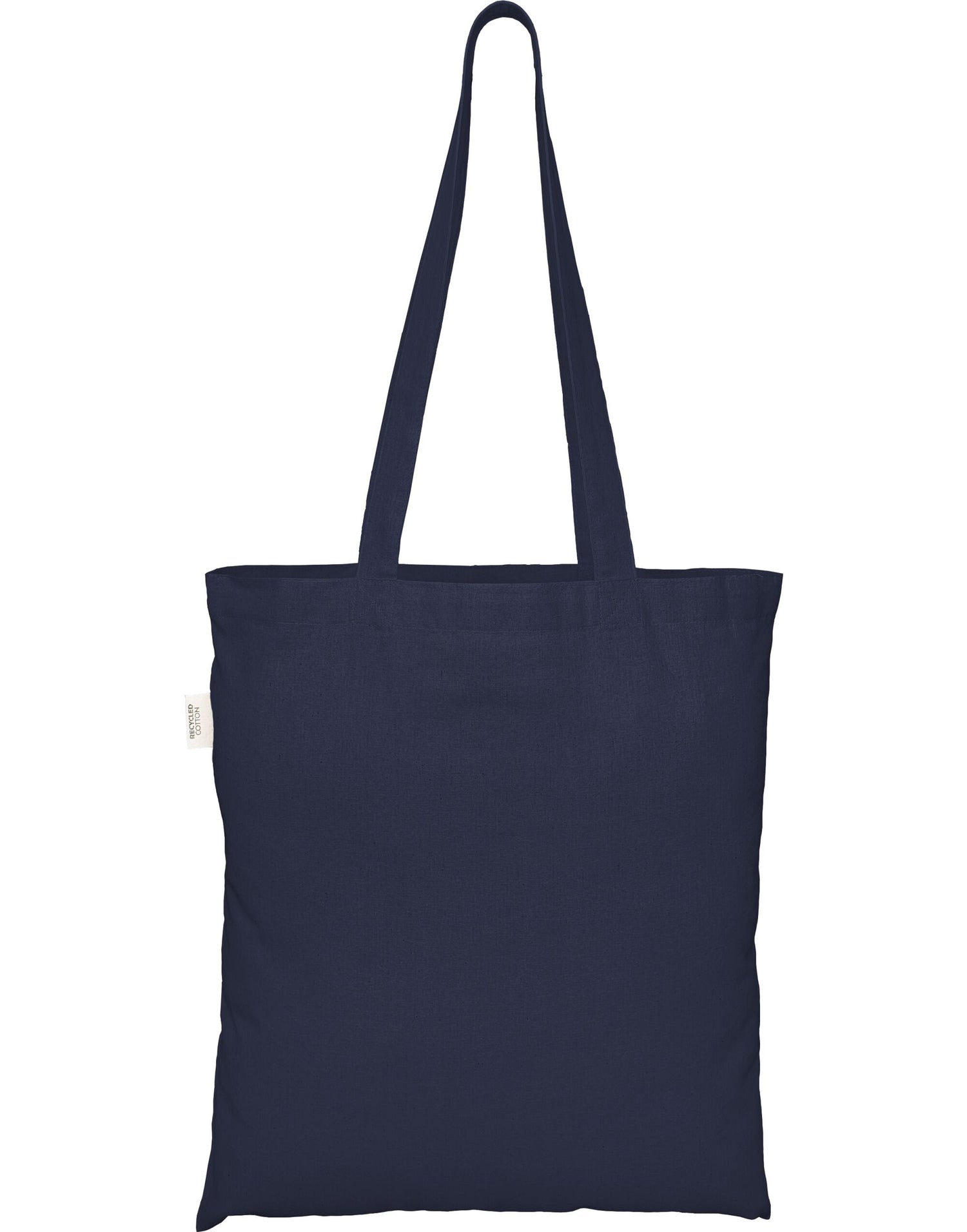 EcoTote 100% Recycled Cotton Tote Bag ECO001 - Navy O S - Customisable Bags