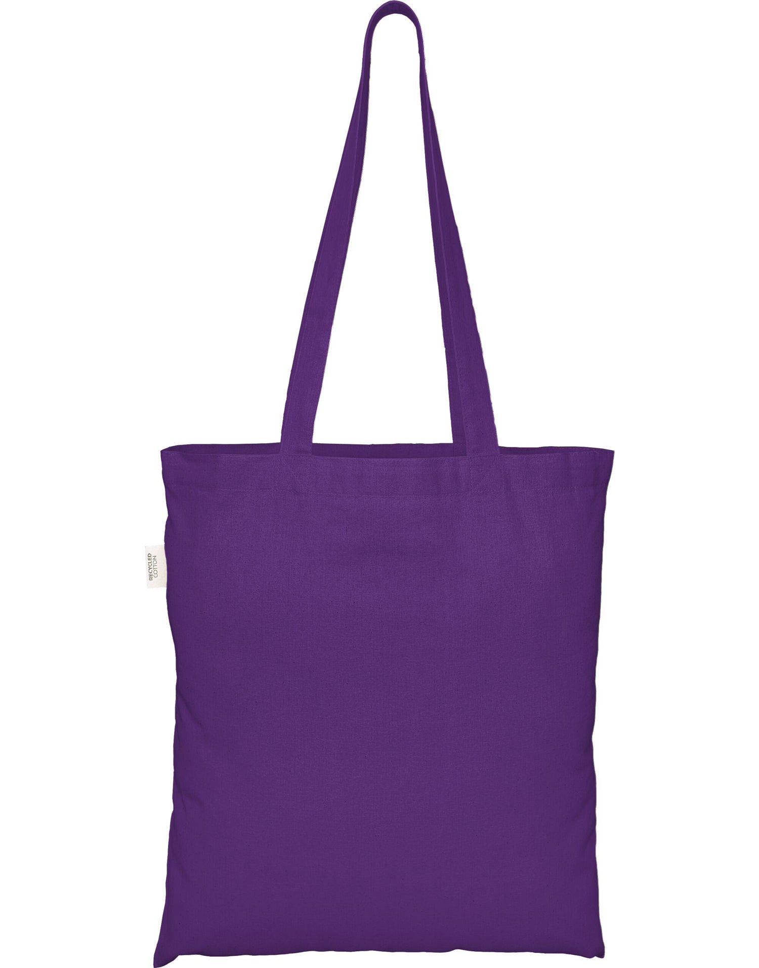 EcoTote 100% Recycled Cotton Tote Bag ECO001 - Purple O S - Customisable Bags
