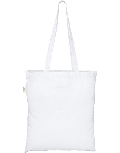 EcoTote 100% Recycled Cotton Tote Bag ECO001 - White O S - Customisable Bags